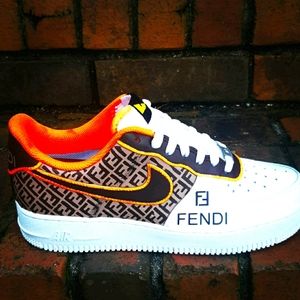 Custom nike air force 1s/Fendi size 8 Men